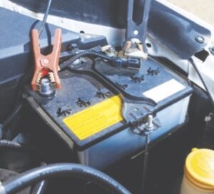 The battery powers all electrical components in cars