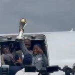 Super Falcons arrive in Abuja with WAFCON trophy