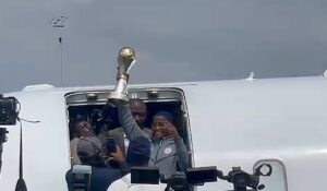 Super Falcons arrive in Abuja with WAFCON trophy