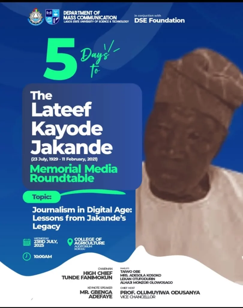 3rd Lateef Jakande Memorial Lecture
