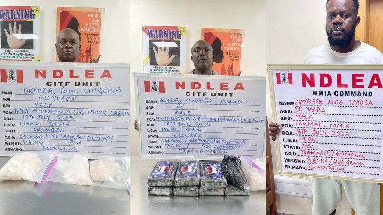 NDLEA arrests wanted drug kingpin with 11.6kg cocaine, meth in nationwide crackdown