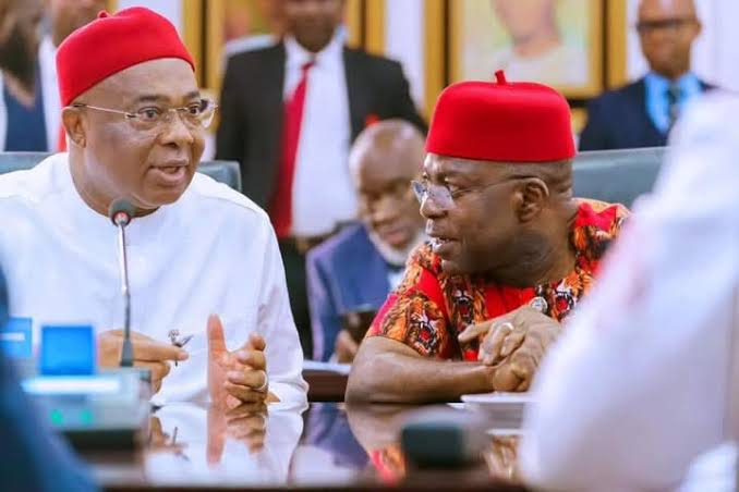 Governors of Imo and Abia States Hope Uzodimma and Dr Alex Otti