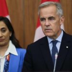 Canadian PM, Mark Carney flanked by Foreign Affairs Minister, Anita Anand