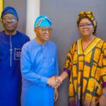 Oyetola with the visiting World Bank Rep and the permanent Secretary Michael Oloruntola during the visit