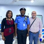 L-R: Mrs. Ufuoma Ilesanmi, Managing Director, Haven Homes; AIG Adegoke Fayoade, Assistant Inspector General, Zone 2 Police Command and Mr. Firas Jaber, Marketing Manager, Monterossa Construction Limited at the handing over of the medical facility refurbished by Haven Homes in Lagos, recently