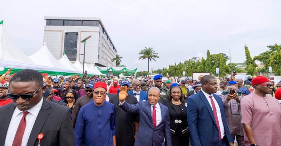 Celebration in Enugu as Gov Mbah unveils reconstructed Hotel Presidential, extols Dr. Okpara's vision
