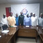KADCCIMA President, ESV Ishaya Idi (Navy Blue middle) flanked by the committee members shortly after their inauguration on Monday, August 18, 2025