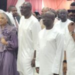 L-R: UBTH CMD, Prof. (Mrs) Idia Ize-Iyamu, Pastor Osagie Ize-Iyamu, Edo State Governor, Senator Monday Okpebholo and Speaker, Edo State House of Assembly (EDHA), Hon. Blessing Agbebaku during the CMD’s thanksgiving on her appointment held at the Redeemed Christian Church of God in Benin on Sunday, August 24, 2025
