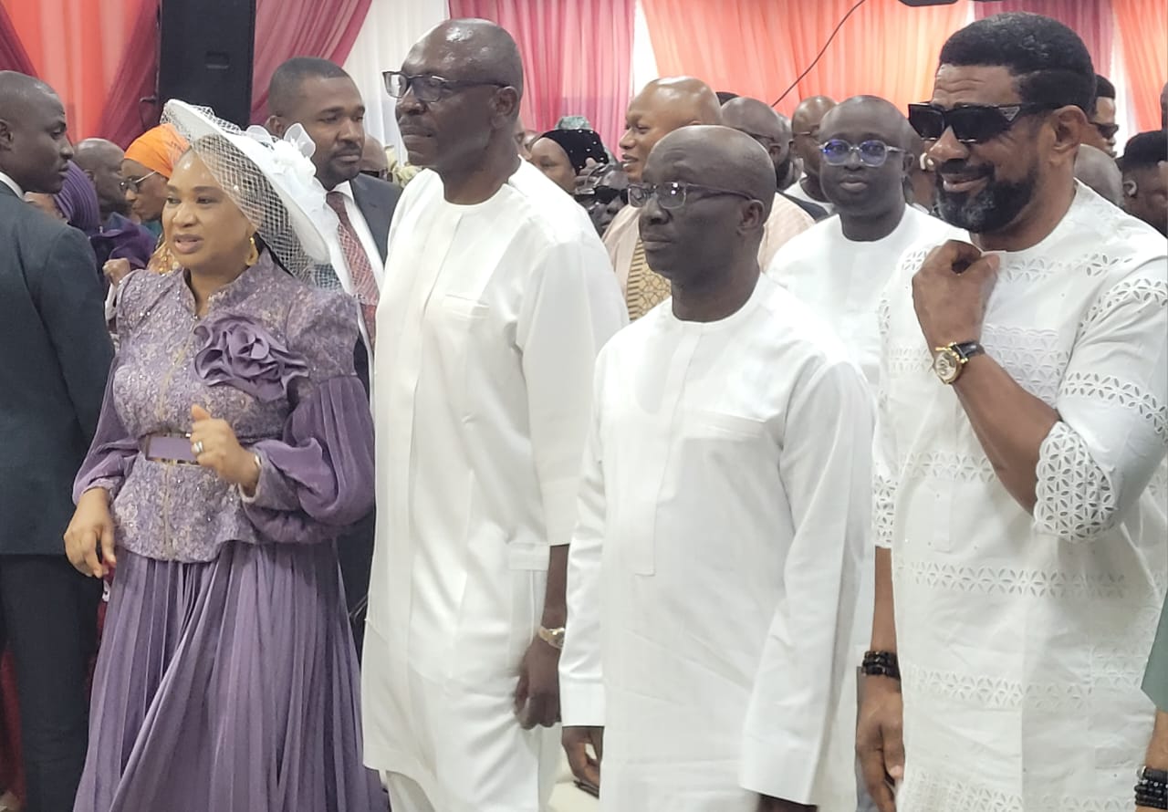 L-R: UBTH CMD, Prof. (Mrs) Idia Ize-Iyamu, Pastor Osagie Ize-Iyamu, Edo State Governor, Senator Monday Okpebholo and Speaker, Edo State House of Assembly (EDHA), Hon. Blessing Agbebaku during the CMD’s thanksgiving on her appointment held at the Redeemed Christian Church of God in Benin on Sunday, August 24, 2025