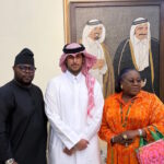 L-R: Prince N. Edwin-Brown, H.E. Sheikh AbdulRahman Althani, Princess Adebowale Odutola.