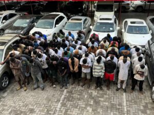 EFCC nabs 93 internet fraud suspects in Abeokuta, recovers 18 vehicles