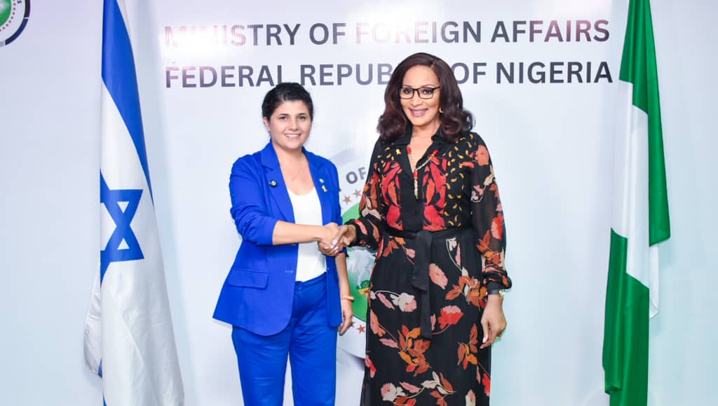 Ambassador Bianca Odumegwu-Ojukwu and the Deputy Minister of Foreign Affairs of the State of Israel, Her Excellency, Sharren Miriam Haskel-Harpaz