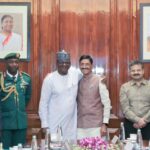 Minister of State for Defence Dr Bello Mohammed Matawalle and Indian Minister of State for Defence Mr Raksha Rajya Mantri Sanjay Seth