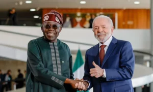 Nigerian President Bola Tinubu with Brazilian President Luiz Inácio Lula da Silva
