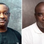 Minister of Aviation and Aerospace Development Mr Festus Keyamo (L), KWAM 1 (R)