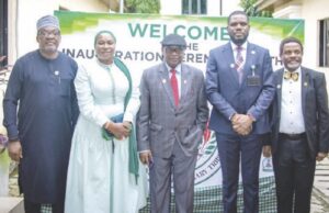 L-R- Steve Ayorinde, Hajia Bolaji Mustapha, Justice Bello, Aare Fagade and John Enemona