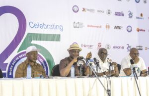 Ogbuku, Ebie (2nd from right), Iyaye (1st from right) and Abegunde (1st from left).