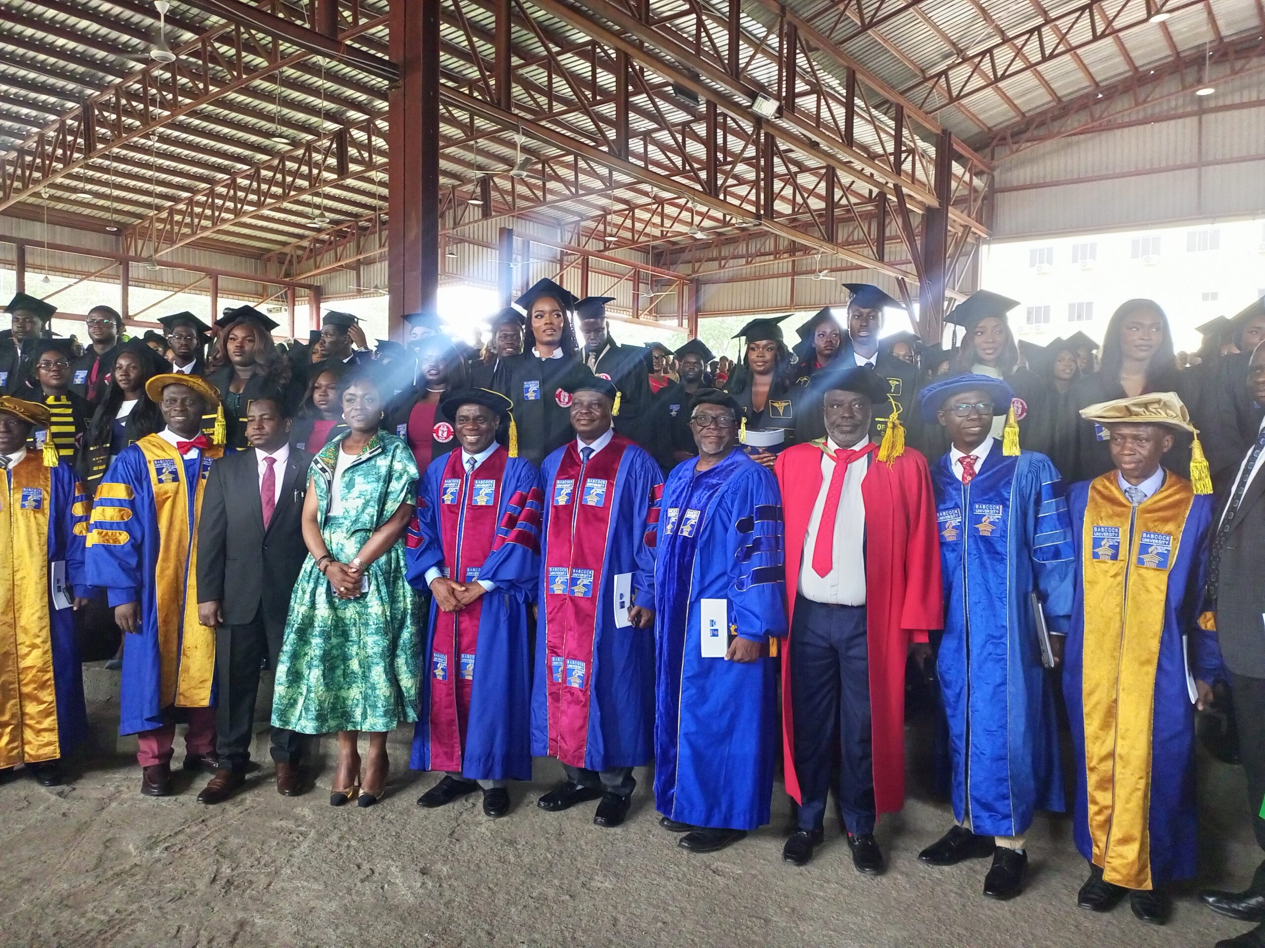 Prof. Amanze, Prof. Sotunsa, Dr. Tijani, Dr. Oreh, other BU mangement and the medical graduates
