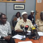 Prof. Olusiji Sowande, Prof. Adesola Nassir and Prof. Adelaja Odukoya at ASUU Lagos Zone media briefing