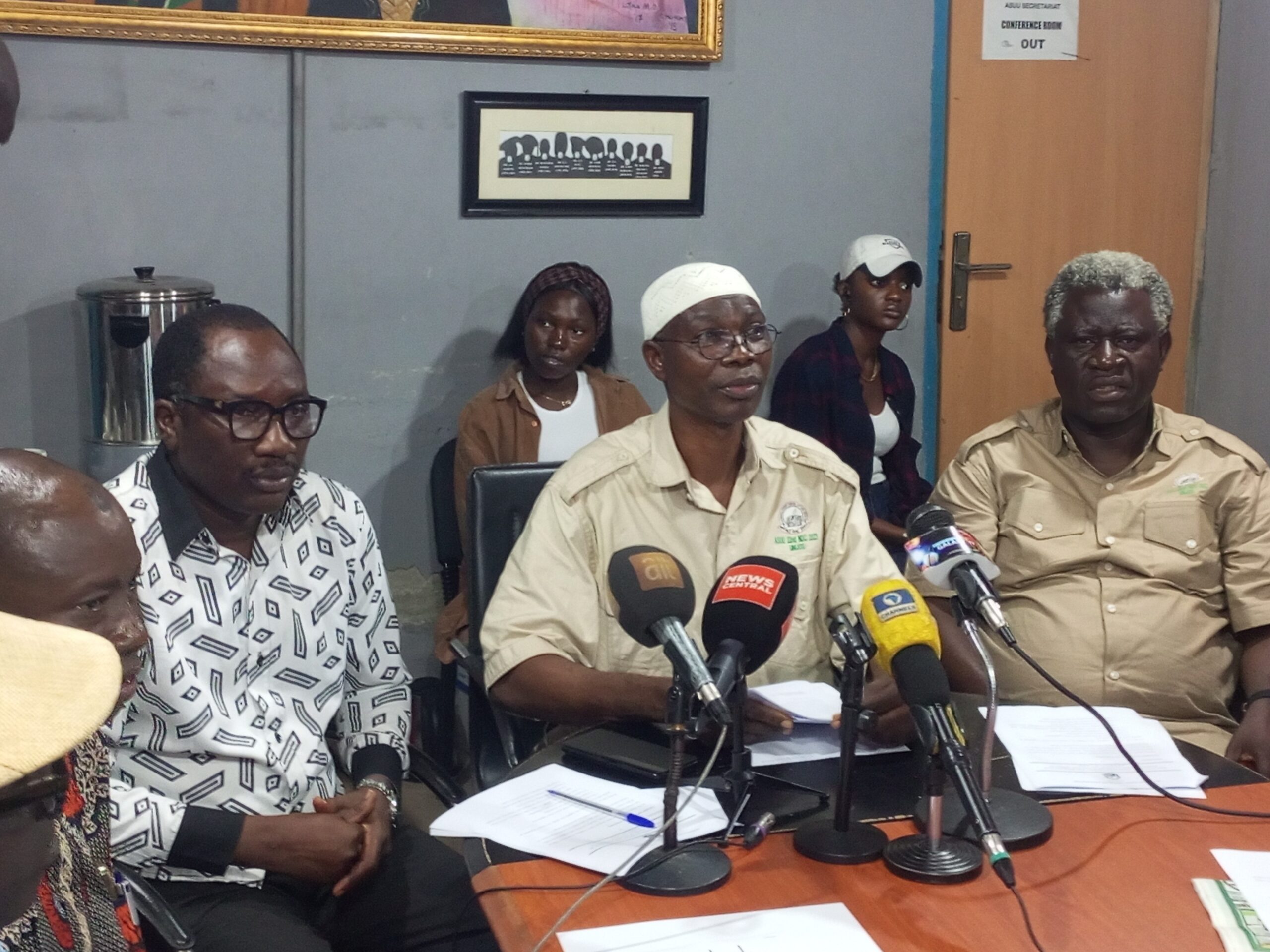 Prof. Olusiji Sowande, Prof. Adesola Nassir and Prof. Adelaja Odukoya at ASUU Lagos Zone media briefing