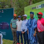 L-R: Director Open Field Properties & Management, Mr. Adebayo Kayode; Convener, Mr. Folarin Laosun; General Manager, Marketing, Carloha Nigeria, Mr. Felix Mahan; Commissioner for Culture and Tourism, Oyo State, Dr Wasiu Olatunbosun; Captain Ibadan Golf Club, Mr. Seyi Alaba; and Competition Secretary, Mr. Bunmi Oladimeji; during the press conference ahead of the Oluyole Golf Tournament in Ibadan, recently