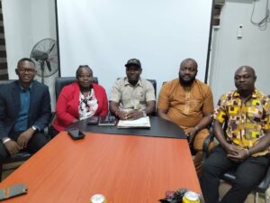 Members of the National Association of Aircraft Pilots and Engineers (NAAPE), Oywumi Olumuyiwa,  Numaliya Bethen, Francis Igwe, Okpara Desmond  and Paul Ekpokpobe at news conference in Lagos recently.