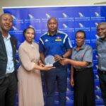 Officials of SAA presenting an award to a cargo agent during its customer engagement forum in Lagos