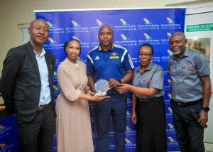 Officials of SAA presenting an award to a cargo agent during its customer engagement forum in Lagos