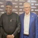 Gombe Governor Muhammad Inuwa Yahaya with Bill Gates