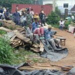Demolished suspected criminal enclave in Apo Cadastral Zone District( Apo resettlement)