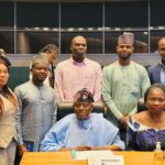 Central Bank of Nigeria Governor, Yemi Cardoso and CEO of Nigerians in Diaspora Commission (NIDCOM), Abike Dabiri-Erewa, with some Nigerians at the cultural and heritage event tagged “heritage dialogue and future”, held in the Legislative Chambers of Brasília, in Brazil on Monday, August 25, 2025