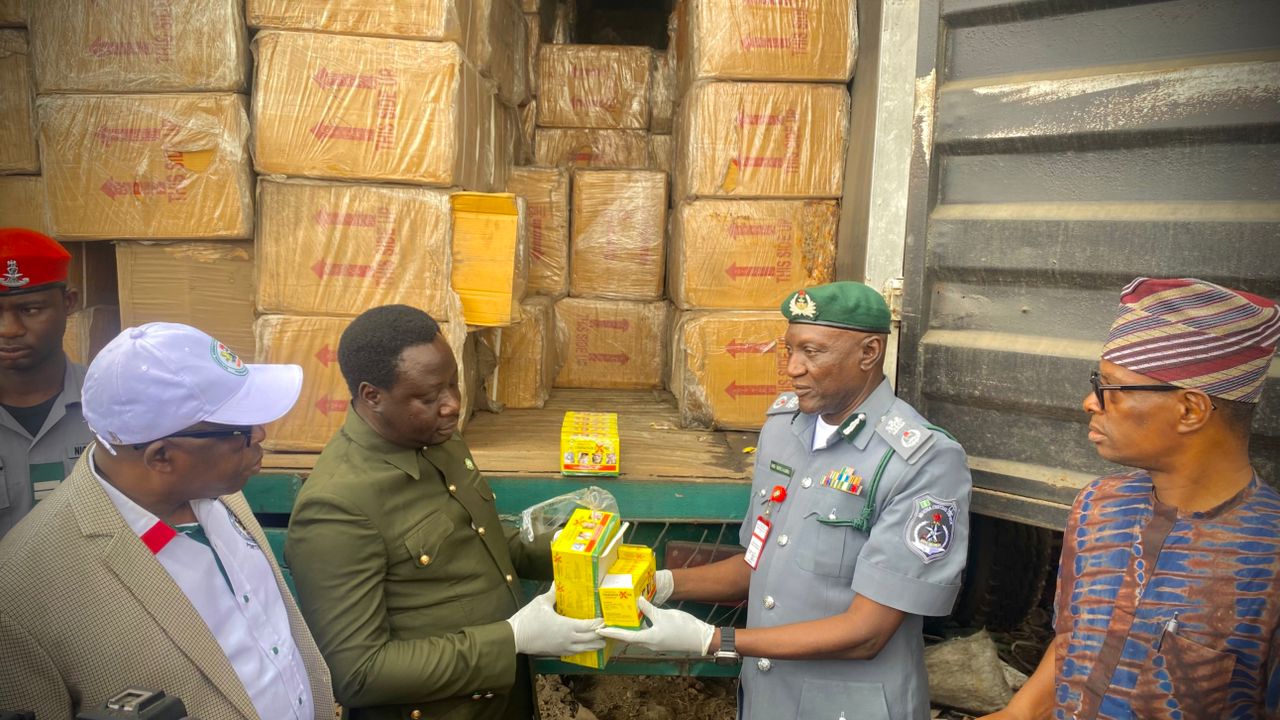 Customs hands over expired pharmaceutical products to NAFDAC in Lagos