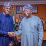 Dr. Ali Nuhu, Managing Director, Nigerian Film Corporation (NFC), and His Excellency, Muhammadu Inuwa Yahaya, Executive Governor of Gombe State