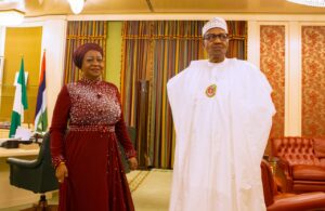 Lauretta Onochie and Muhammadu Buhari