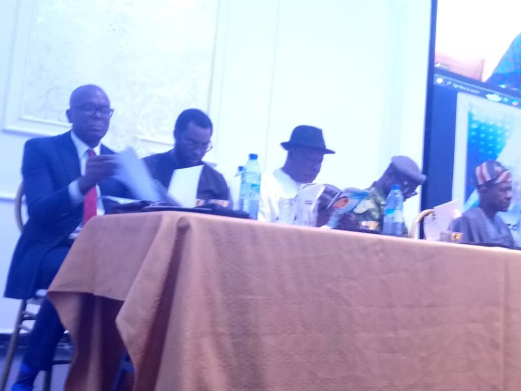 L-R: The representative of the EFCC Chairman and other dignitaries at the anti-corruption conference