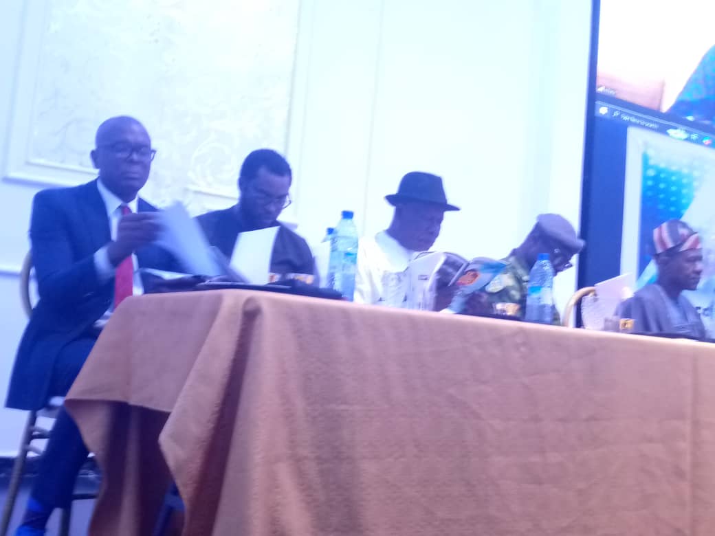 L-R: The representative of the EFCC Chairman and other dignitaries at the anti-corruption conference