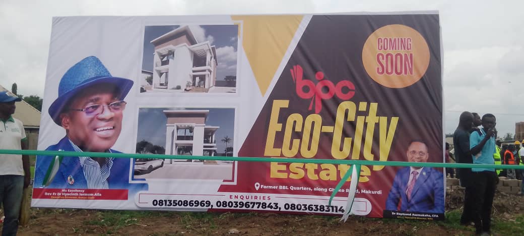 Housing deficit: Benue govt flags off construction of 1,080 houses in Makurdi