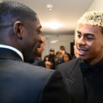 Ousmane Dembele and Lamine Yamal at the 2025 Ballon D’Or