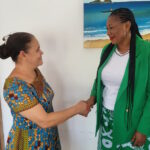 First Lady of Sao Tome and Principe,  Her Excellency, Maria De Fatima Vila Nova (left) receiving UTA Nigeria Country President,  Amb Abigail Amalaha