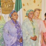 L-R: Minister of State for Foreign Affairs Bianca Odumegwu-Ojukwu; Minister of Women Affairs Imaan Suleiman-Ibrahim; First Lady of Nigeria Oluremi Tinubu; Chairperson, Russian BRICS Women’s Business Alliance, Anne Nesterova and Minister of Industry, Trade and Investment, Jumoke Oduwole during the stakeholders’ interactive session with Russian BRICS Women’s Business Alliance at the Presidential Villa in Abuja on Tuesday, September 30, 2025