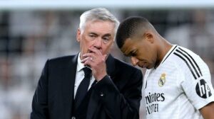 Carlo Ancelotti and Kylian Mbappe