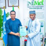 Prof. Charles Anosike DG/CEO NiMet (Left) and Dr. Mahmud Mustafa Head of Missions C-WINS