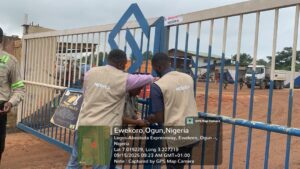 NESREA Sealing a facility in Ogun State