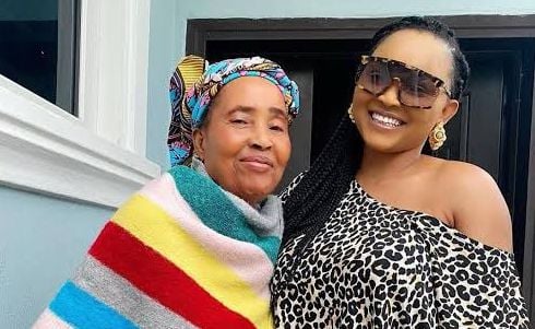 Mercy Aigbe and mum