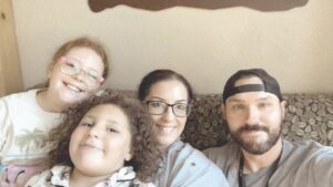Amanda Adams from Massachusetts, USA, with her family recently adopted a Nigerian child, Treasure Effiong