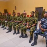 The promoted officers in a row