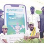 Officials of CREDICORP, Mr. Olawande, Corps members and NYSC Lagos Coordinator, Mrs. Salmwang