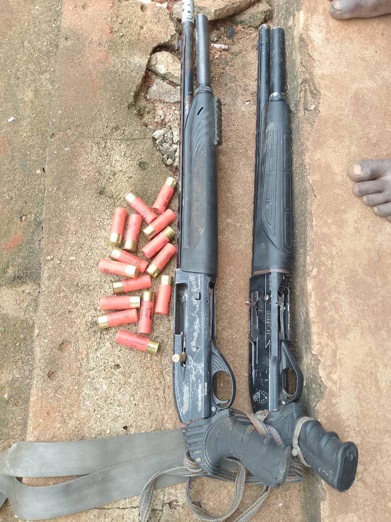 Recovered arms and ammunition