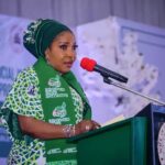 The wife of Abia State Governor, Mrs. Priscilla Otti representing the wife of the President Sen. Oluremi Tinubu