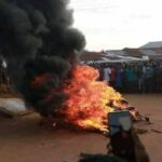Angry mob burns child kidnapper alive in Delta
